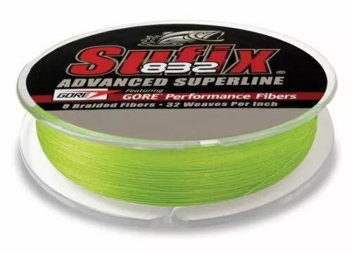 Sufix 832 NEON LIME Braid 600 yards - 50 Lb / 22.7 Kg 0.34 mm SUFB850600NL