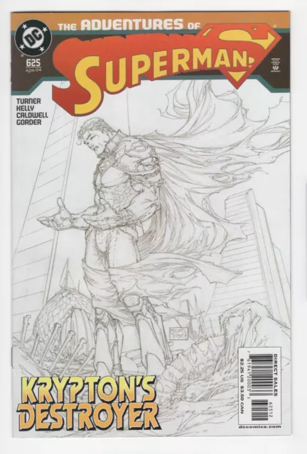 ADVENTURES OF SUPERMAN no. 625 Michael Turner sketch cover 2004 DC 9.4 NM 2283