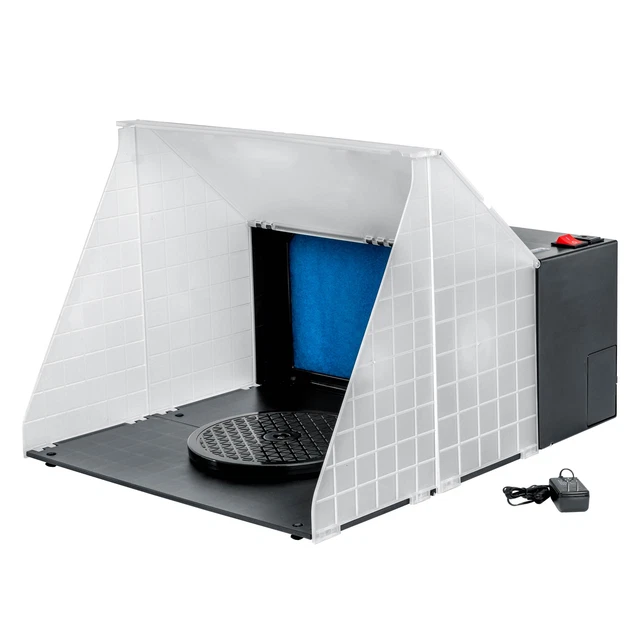Portable Hobby Airbrush Paint Spray Booth Kit Oder Extractor Gun Toy Model Parts