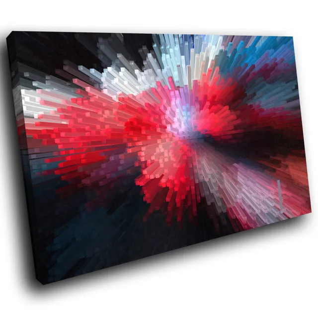 AB1011 Red Black White Modern Retro Abstract Canvas Wall Art Large Picture Print