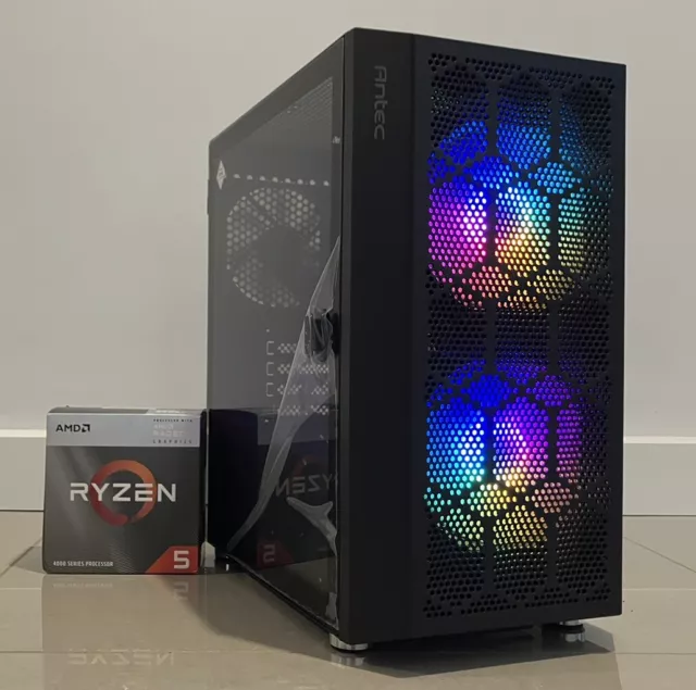 Custom Gaming PC AMD Ryzen 5 4600 Six Core 3.7 GHz, 16GB Memory, 256GB SSD - New