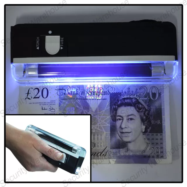 S9Q MINI FAKE NOTE Money DETECTOR LED Torch UV Black Light Lamp Checker Tester 2