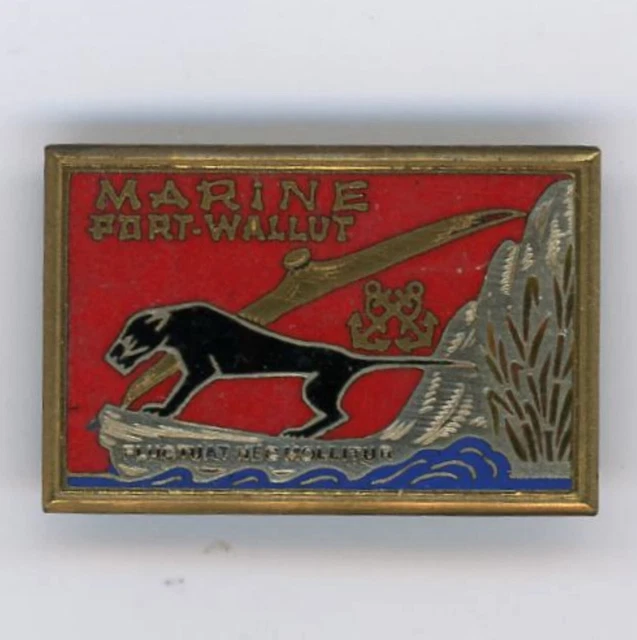 Insigne Militaire France – 33e Division De Dragueurs, Ancre Olivier Métra, Argent, Occasion