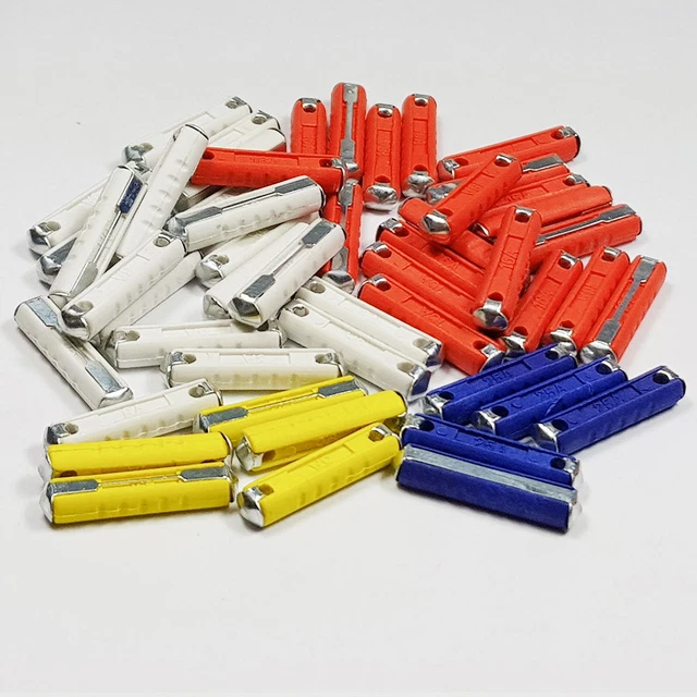 Classic Car Ceramic Style Continental Torpedo Fuse Set – 40 Piece, Mixed Amperage