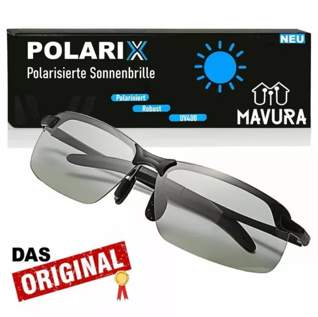 POLARIX Polarisierte Sonnenbrille Fahren Brillen Angeln UV400 photochrome Herren