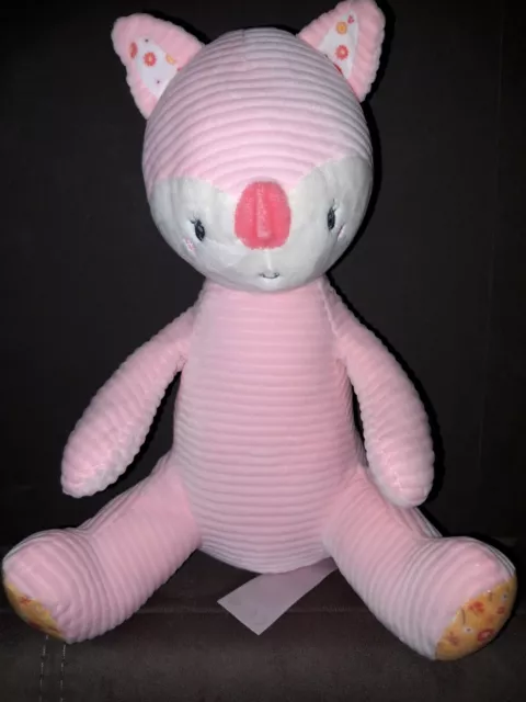 DDA🌞🌞DOUDOU PELUCHE CHAT ROSE  TOM ET KIDDY BISOUS D ANGE COM NEUF assis 30cm