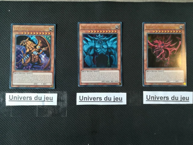 YU-GI-OH! LOT DE 3 Dieux Egyptiens Slifer, Obelisk et Ra : LDK2-FR EUR