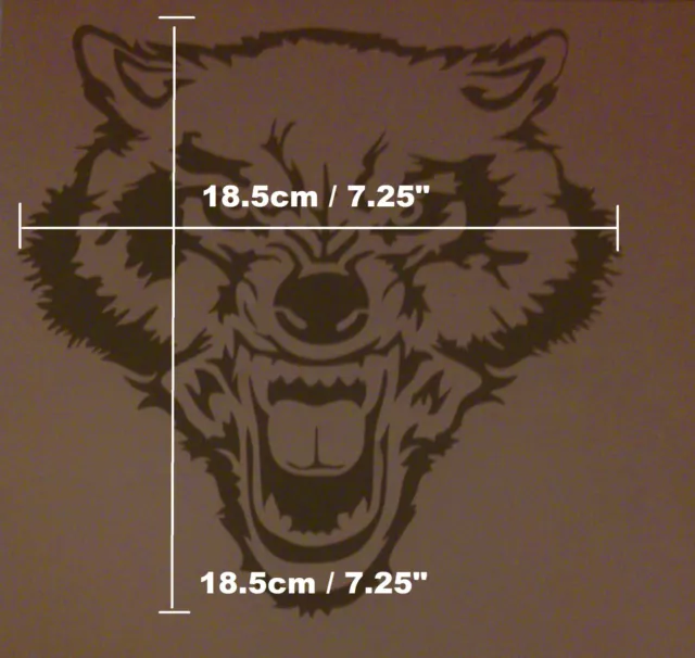 W1 ANGRY WOLF Airbrush Reusable Stencil Mask Template Paint Craft Animal T Shirt 3