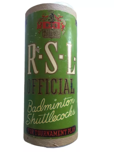 Vintage Antique Badminton Feather Shuttlecocks RSL Official Unused NOS
