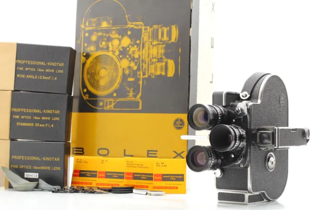 [ Quasi Mint] Bolex Paillard H16 REX-5 Reflex Film Fotocamera M 3Lens Set Da