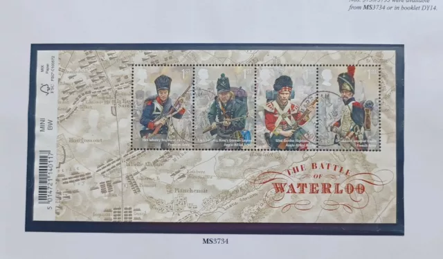 Great Britain 2015 Battle Of Waterloo No Barcode  Miniature Sheet Fine Used