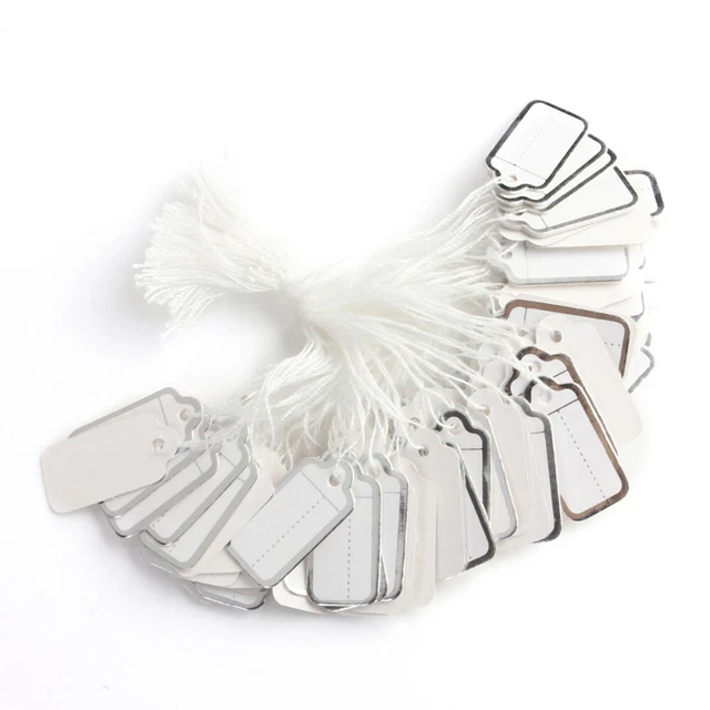100/500XCommodity Price Tags String Labels For Stationery Clothing Displays Tag