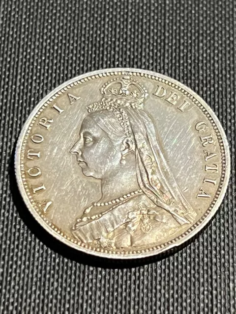 1887 Queen Victoria Silver Proof Like Half Crown Jubilee Head UNCIRCULATED