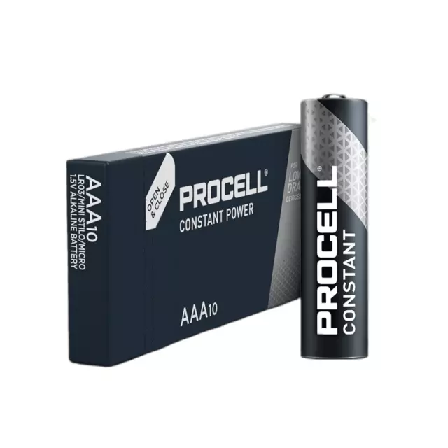 10 x Duracell Industrial Procell Constant AAA Alkaline 1.5V MN2400 Batteries