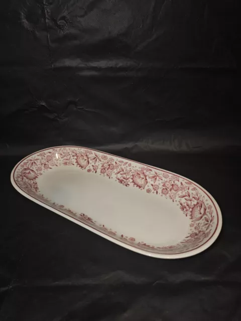 Syracuse China Restaurant Ware Mayflower Red Celery Dish