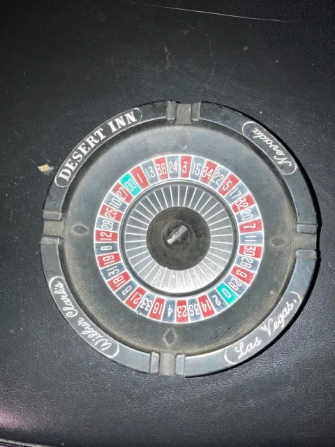 Vintage Wilbur Clark's DESERT INN Hotel Las Vegas Roulette Wheel Ashtray