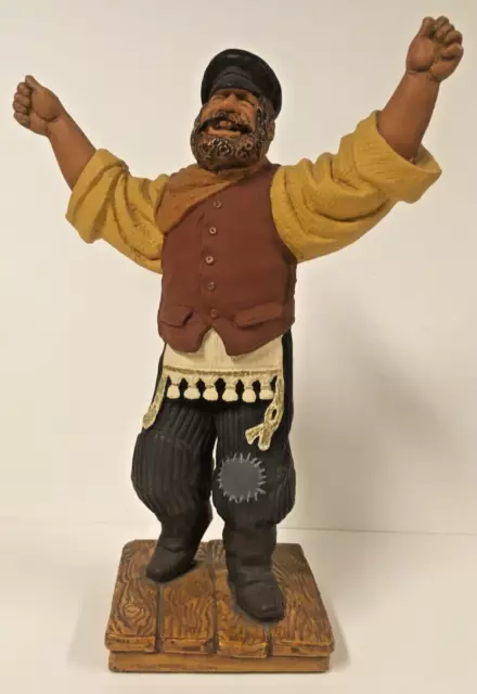 Vintage 1971 DAVID KAPLAN Chalkware Statue FIDDLER ON THE ROOF Limit Ed. 328/500