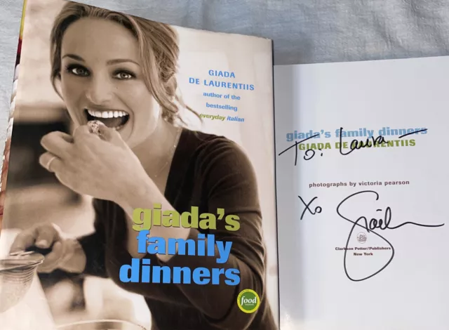 SIGNED GIADA De Laurentiis Family Dinners  Book 1st FIRST ED. HC DJ Chef Food N.