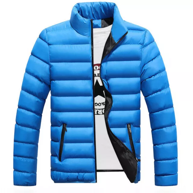 Men‘s Winter Warm Thick Outwear Tops Quilted Padded Coat Bubble Puffer Jacket