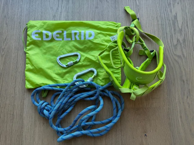 Klettergurt Kinder von Edelrid Finn III mit Zubehör, sehr guter Zustand