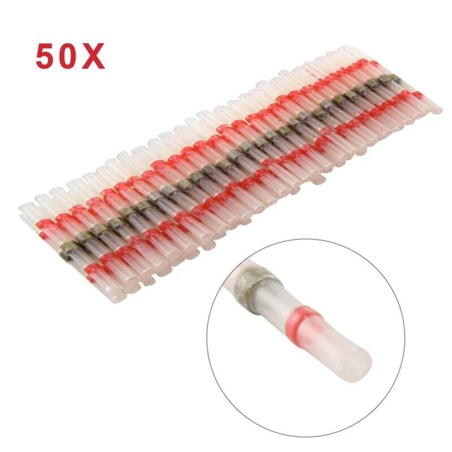 50X Terminal Connecteurs Manche 0.5-1.5mm Shrink Imperméable Accessoires Maison