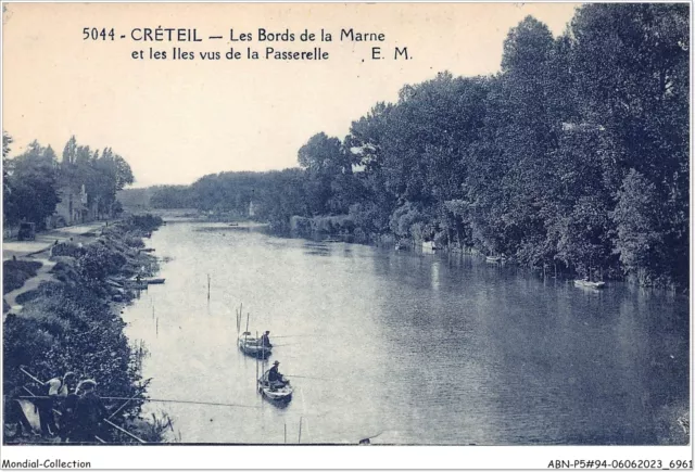 ABNP5-94-0409 - CRETEIL - les bords de marne et les iles vus de la passerel