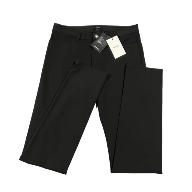 New THEORY Mens Raffi Slim Fit Essential Ponte2 DressPant Black sz 29 MSRP $225