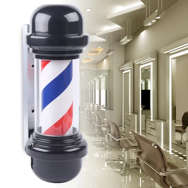 Enseigne barbier LED rotative éclairante Pole Light 20'' Hairdresser Shop