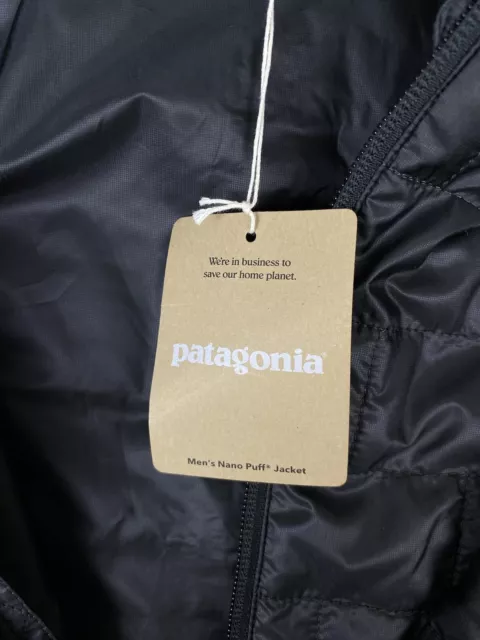 NWT PATAGONIA NANO Puff Jacket Mens Sz XL Black Full Zip Primaloft ...