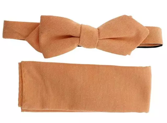 Alfani  Spectrum Men's Orange Bow Tie + Pocket Square Set - NWT - Orig $55