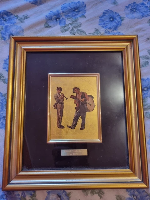 Quadro cromolitografia antica Realizzata Su Foglia D'oro960/1000Amici Di Rho1975