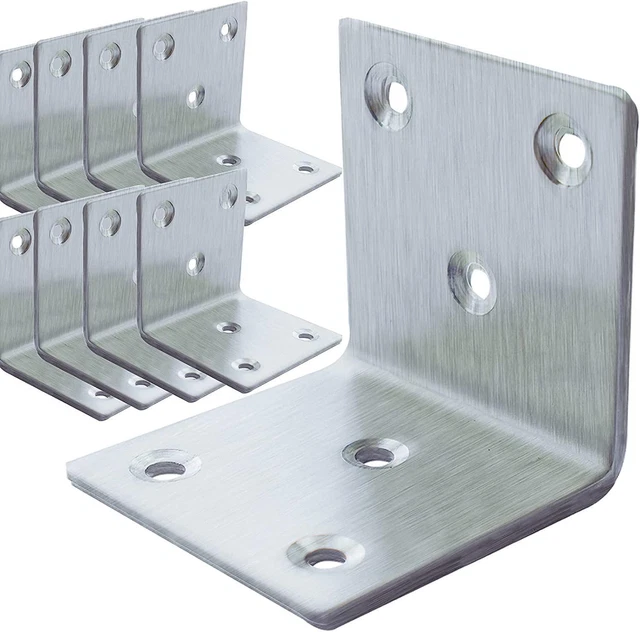 20Pcs Stainless Steel Angle Bracket, 2"x2"x2" Heavy Duty L Brackets for Wood, 50