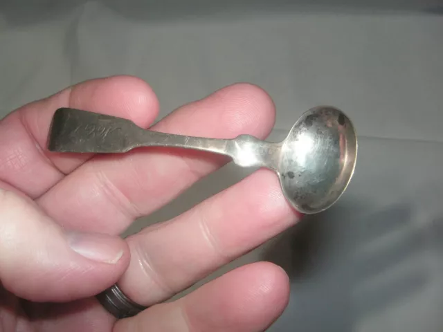 Old, Antique Coin Silver Master Salt Spoon, D.s.hulett