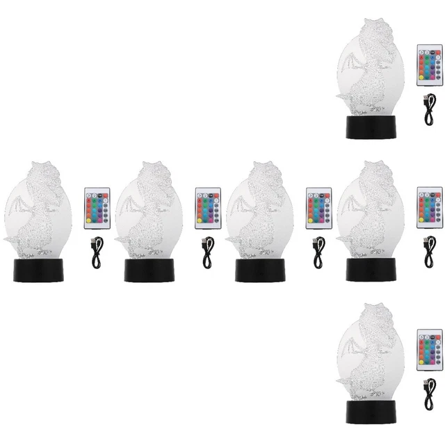 6 PIECES ILLUSION Table Lamp Baby Night Light Visual Optical Glow