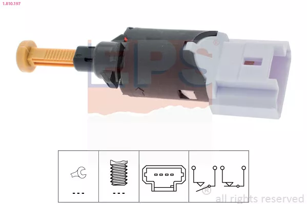 EPS 1.810.197 Brake Light Switch for CITROËN PEUGEOT