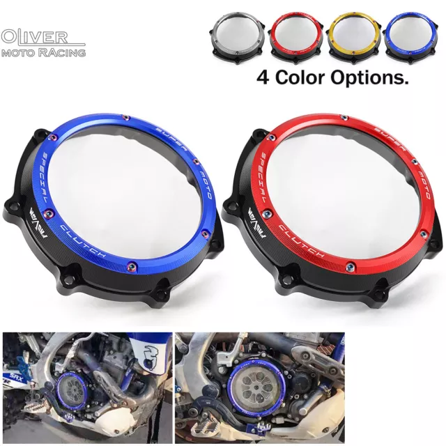 Engine Clear Clutch Cover Guard For Yamaha YZ250F WR250F 2001-2013 YZ WR 250F