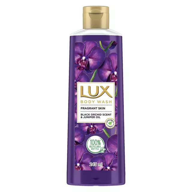 Gel de ducha Lux, fragancia de orquídea negra y aceite de enebro lavado corporal, 245 ml