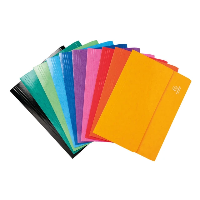 Exacompta Iderama Pocket Wallet Foolscap Assorted Pack of 25 6500Z