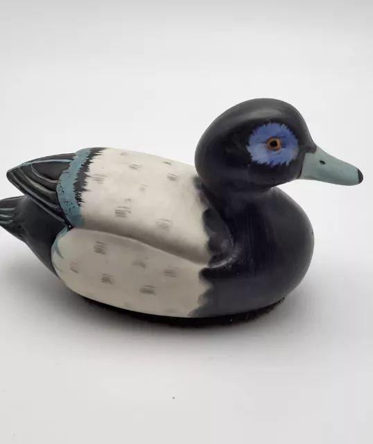 Vintage Jasco Ceramic Duck Lint Remover Brush Mallard Figurine Decoy 5"