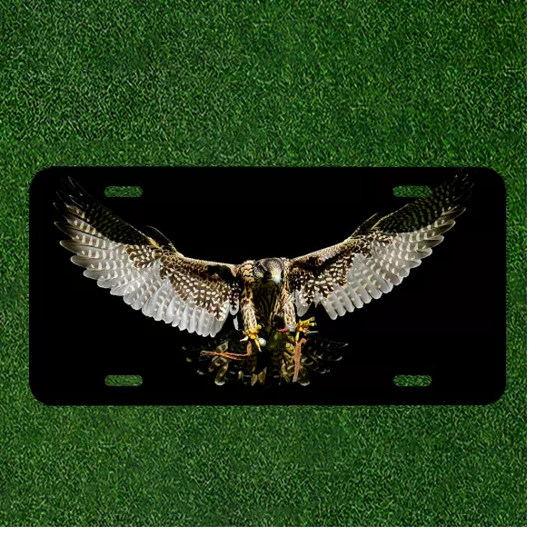 Custom Personalized License Plate Auto Tag With Fancy Huge Bird Design