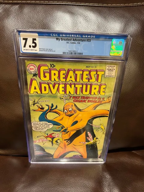 My Greatest Adventure #33 CGC 7.5 VF- DC 1959 Brown Purcell & Ely Cover/Art LOOK