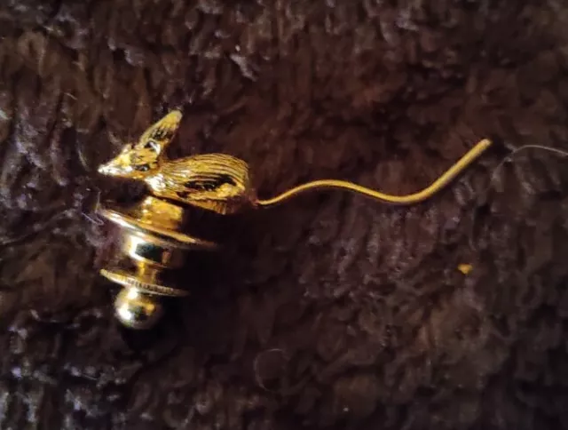 Vintage Gold AVON Tie Tac/Lapel Pin Mouse