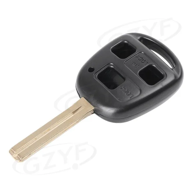 1 x For Lexus Remote Key Fob Shell Case Cover 3-Buttons Universal Black