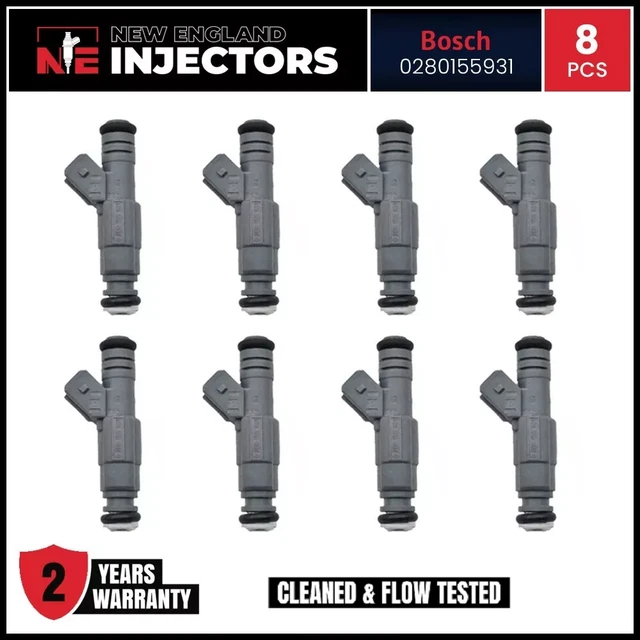 Set of 8 0280155700 0280155710 Rebuilt 19lb Bosch 4 Hole Fuel injector