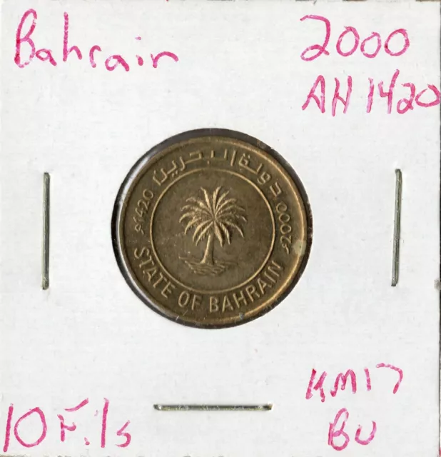 Coin Bahrain 10 Fils 2000 (AH 1420) KM17