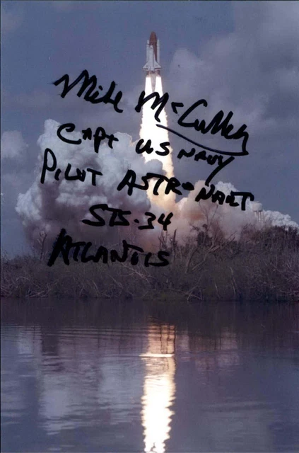 Michael Mike McCulley Signed 4x6 Photo NASA Space Shuttle Astronaut STS-34 Auto
