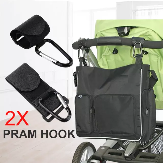 2pcs High quality Stroller Hanger Hooks Baby Shopping Bag Pushchair Clip Carrier