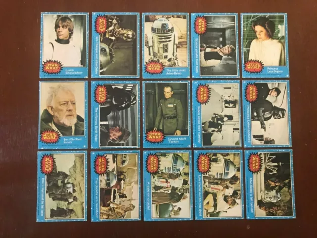 1977 Topps/Scanlens Star Wars Australian 72 collector cards one star * set EX+
