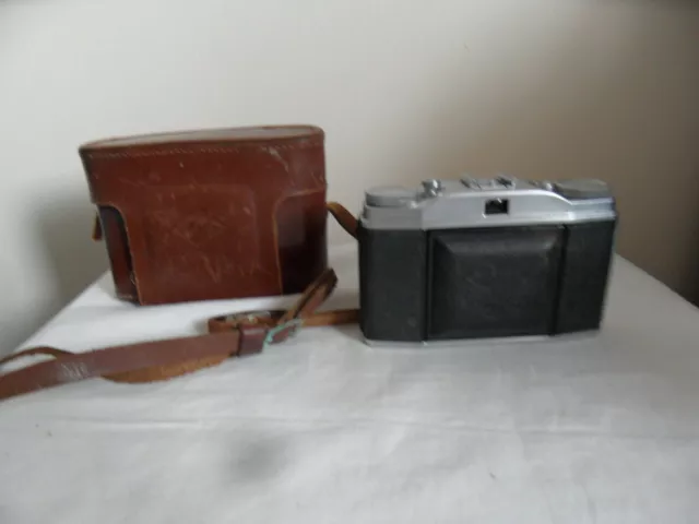Vintage Agfa Solinette II Folding Camera W/Apotar 1:3.5/50 Prontor SV Lens/Case