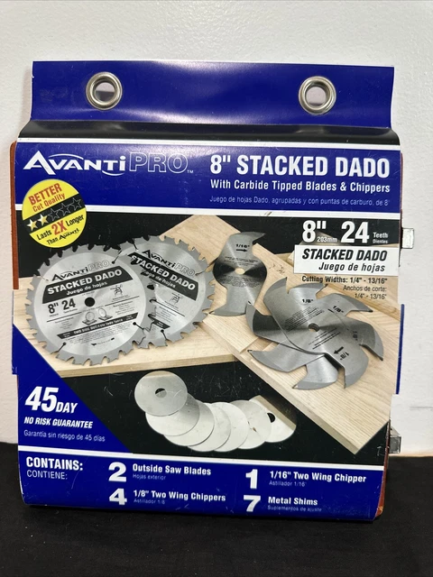 Saw Blade Set Circular Quality Durable Avanti Pro 8 In. x 24 Teeth Stacked Dado